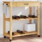 Preview: ARDEBO.de - Küchenwagen MONZA 84x40x90 cm Massivholz Kiefer