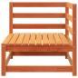 Preview: Gartensofa mit Fußhocker 2-Sitzer Wachsbraun Massivholz Kiefer