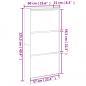 Preview: Schuhschrank Schwarz 60x21x125,5 cm Holzwerkstoff
