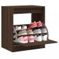 Preview: ARDEBO.de - Schuhschrank Braun Eichen-Optik 60x42x69 cm Holzwerkstoff