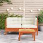 Preview: Garten-Ecksofa mit Kissen 2 Stk. Wachsbraun Massivholz Kiefer