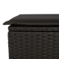 Preview: 5-tlg. Garten-Sofagarnitur mit Kissen Schwarz Poly Rattan