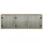 Preview: Wandschrank mit Glastüren Sonoma-Eiche 102x37x35 cm