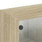 Preview: Wandschrank mit Glastüren Sonoma-Eiche 102x37x35 cm