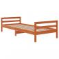 Preview: Massivholzbett ohne Matratze Wachsbraun 90x190 cm Kiefernholz