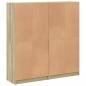 Preview: Bücherschrank mit Türen Sonoma-Eiche 136x37x142cm Holzwerkstoff
