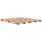 Preview: Palettenbett Wachsbraun 180x200 cm Massivholz Kiefer