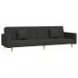 Preview: Schlafsofa 2-Sitzer mit 2 Kissen Schwarz Stoff