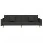 Preview: Schlafsofa 2-Sitzer mit 2 Kissen Schwarz Stoff