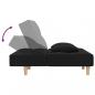 Preview: Schlafsofa 2-Sitzer mit 2 Kissen Schwarz Stoff