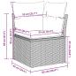 Preview: 5-tlg. Garten-Sofagarnitur mit Kissen Beige Poly Rattan