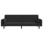 Preview: Schlafsofa 2-Sitzer mit 2 Kissen Schwarz Samt