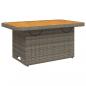 Preview: Gartentisch Grau 90x55x71 cm Poly Rattan und Akazienholz