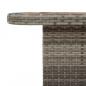 Preview: Gartentisch Grau 90x55x71 cm Poly Rattan und Akazienholz