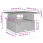 Preview: Gartentisch Beige 110x110x71 cm Poly Rattan und Akazienholz