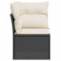 Preview: Garten-Ecksofa mit Kissen Schwarz Poly Rattan