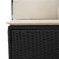 Preview: Garten-Ecksofa mit Kissen Schwarz Poly Rattan