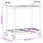 Preview: Rollwagen mit 2 Etagen Schwarz 99x50x97 cm Aluminium
