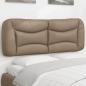 Preview: ARDEBO.de - Kopfteil-Kissen Cappuccino-Braun 140 cm Kunstleder