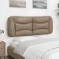 Preview: Kopfteil-Kissen Cappuccino-Braun 140 cm Kunstleder