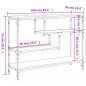 Preview: Konsolentisch Grau Sonoma 100x30x75 cm Holzwerkstoff