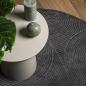 Preview: Teppich IZA Kurzflor Skandi-Stil Anthrazit Ø 80 cm