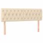 Preview: Boxspringbett mit Matratze Creme 160x200 cm Stoff
