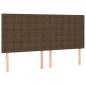 Preview: Boxspringbett mit Matratze & LED Dunkelbraun 160x200 cm Stoff