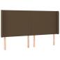 Preview: Boxspringbett mit Matratze & LED Dunkelbraun 160x200 cm Stoff