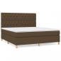 Preview: Boxspringbett mit Matratze Dunkelbraun 160x200 cm Stoff