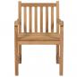 Preview: Gartenstühle 2 Stk. mit Grauen Kissen Massivholz Teak