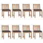Preview: ARDEBO.de - Gartenstühle 8 Stk. mit Kissen Massivholz Teak
