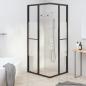 Preview: Duschkabine Halbmatt ESG 90x70x180 cm Schwarz