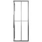 Preview: Duschkabine Halbmatt ESG 90x70x180 cm Schwarz