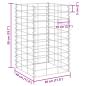 Preview: Gabionen-Hochbeete 3 Stk. 30x30x50 cm Eisen
