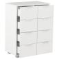 Preview: Sideboard Hochglanz-Weiß 60x35x80 cm Holzwerkstoff