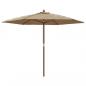 Preview: Sonnenschirm mit Holzmast Taupe 299x240 cm
