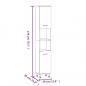 Preview: Badschrank Grau Sonoma 30x30x179 cm Holzwerkstoff
