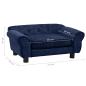 Preview: Hundesofa Blau 72x45x30 cm Plüsch