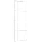 Preview: Schiebetür ESG-Mattglas und Aluminium 76x205 cm Weiß