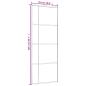 Preview: Schiebetür ESG-Mattglas und Aluminium 76x205 cm Weiß