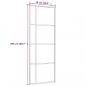 Preview: Schiebetür ESG-Mattglas und Aluminium 76x205 cm Weiß