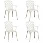 Preview: 5-tlg. Bistro-Set Aluminiumguss Weiß