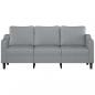 Preview: 3-Sitzer-Sofa Hellgrau 180 cm Stoff