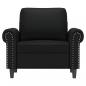 Preview: Sessel Schwarz 60 cm Kunstleder