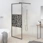 Preview: Duschwand für Walk-In Dusche 80x195 cm ESG Steindesign Schwarz