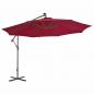 Preview: Ampelschirm mit Alu-Mast 350 cm Bordeauxrot