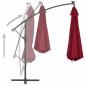 Preview: Ampelschirm mit Alu-Mast 350 cm Bordeauxrot