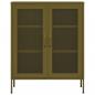 Preview: Lagerschrank Olivgrün 80x35x101,5 cm Stahl    
