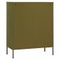 Preview: Lagerschrank Olivgrün 80x35x101,5 cm Stahl    